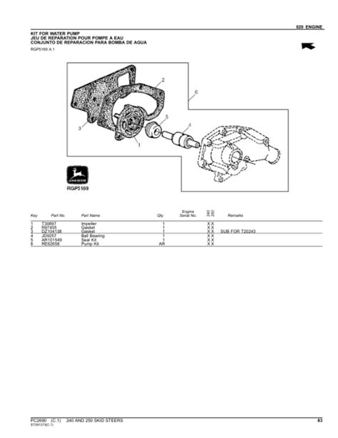 john deere 250 skid steer cab piece|pc2690.